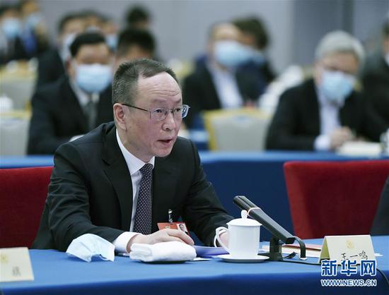  5月23日，全國政協(xié)委員王一鳴在政協(xié)聯(lián)組會(huì)上發(fā)言。新華社記者 謝環(huán)馳 攝
