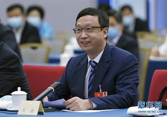  5月23日，全國政協(xié)委員劉旗在政協(xié)聯(lián)組會(huì)上發(fā)言。新華社記者 謝環(huán)馳 攝
